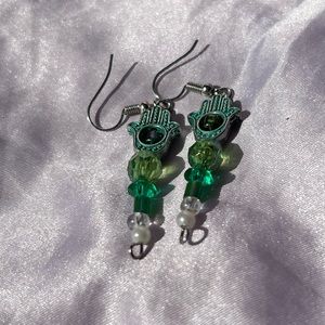 Hamsa Hand Earrings 🌿